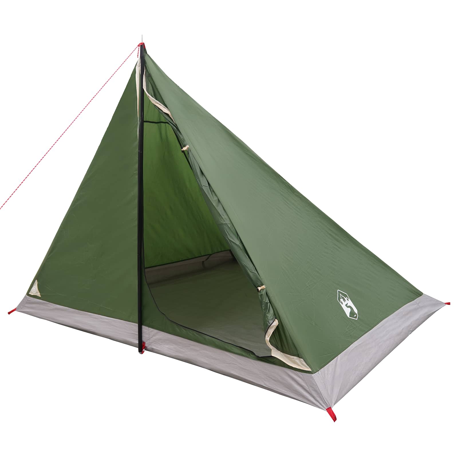 Backpacking Tent Green 4-Person 185T Polyester With Pu Coating