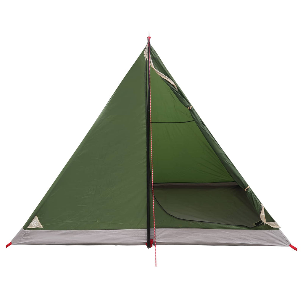 Backpacking Tent Green 4-Person 185T Polyester With Pu Coating