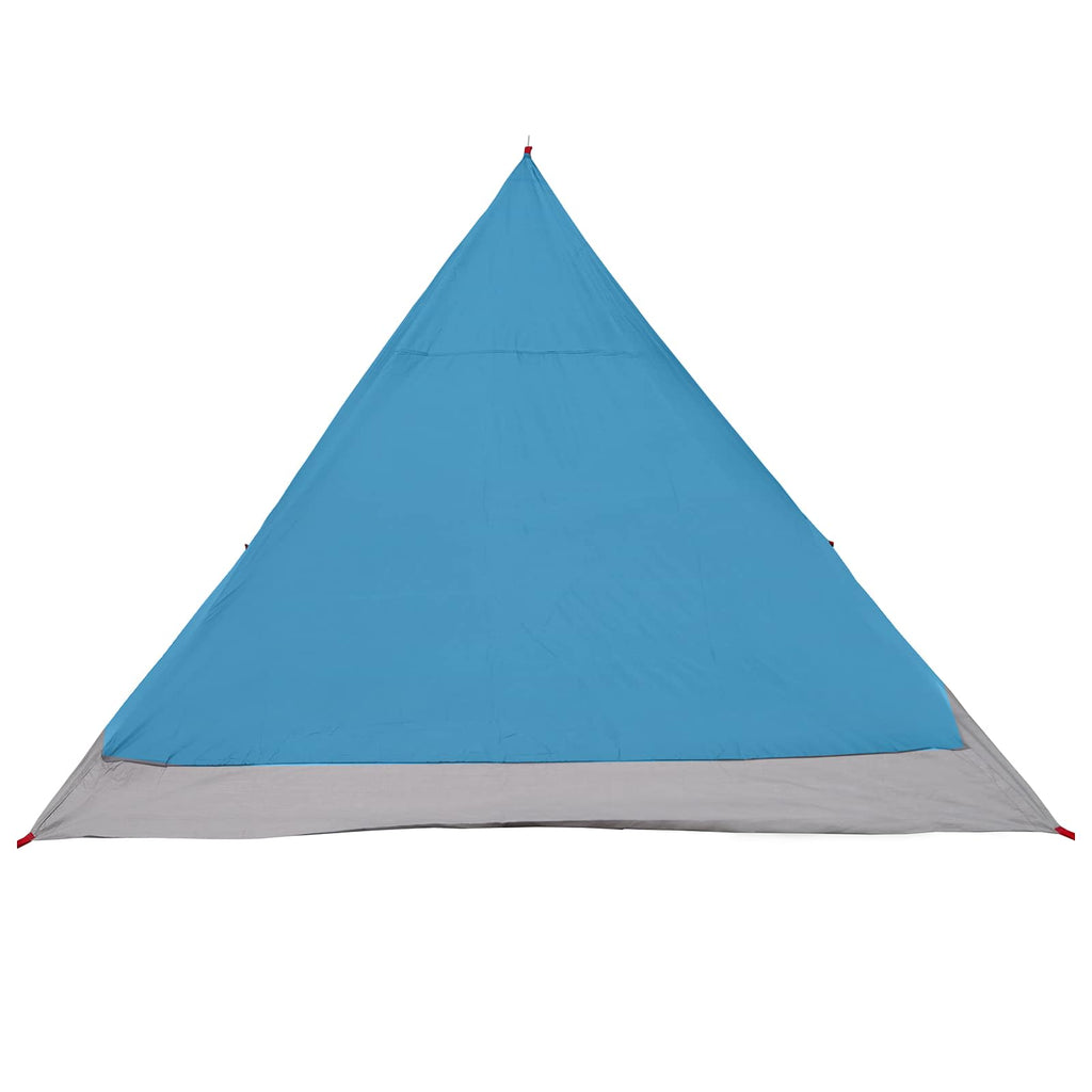 Backpacking Tent Blue 4-Person 185T Polyester With Pu Coating