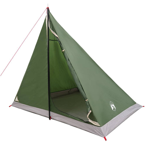 Backpacking Tent Green 2-Person 185T Polyester With Pu Coating