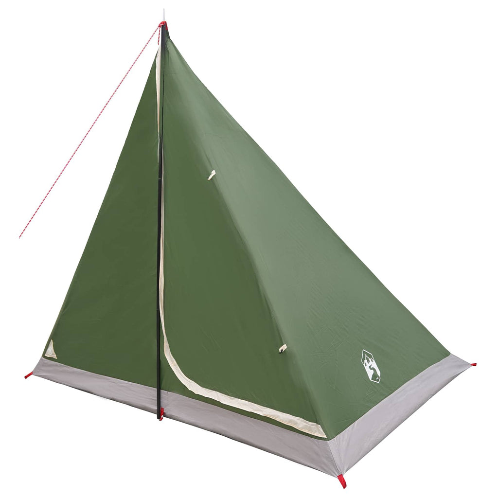 Backpacking Tent Green 2-Person 185T Polyester With Pu Coating