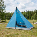 Tents Backpacking Tent Blue 2-Person 185T Polyester Pu Coating Portable 225 cm