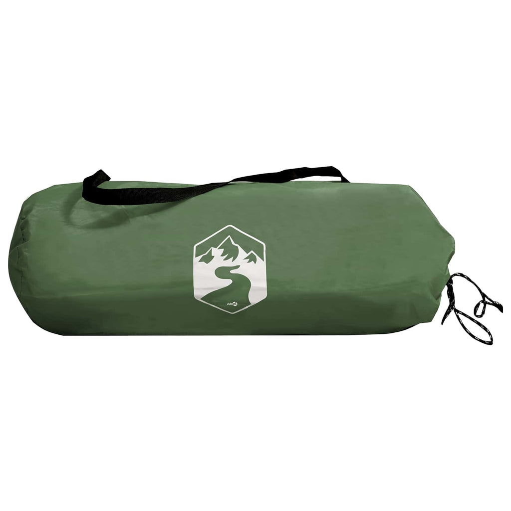 Tents Backpacking Tent Green 4-Person 185T Polyester Pu Coating Portable 260 cm