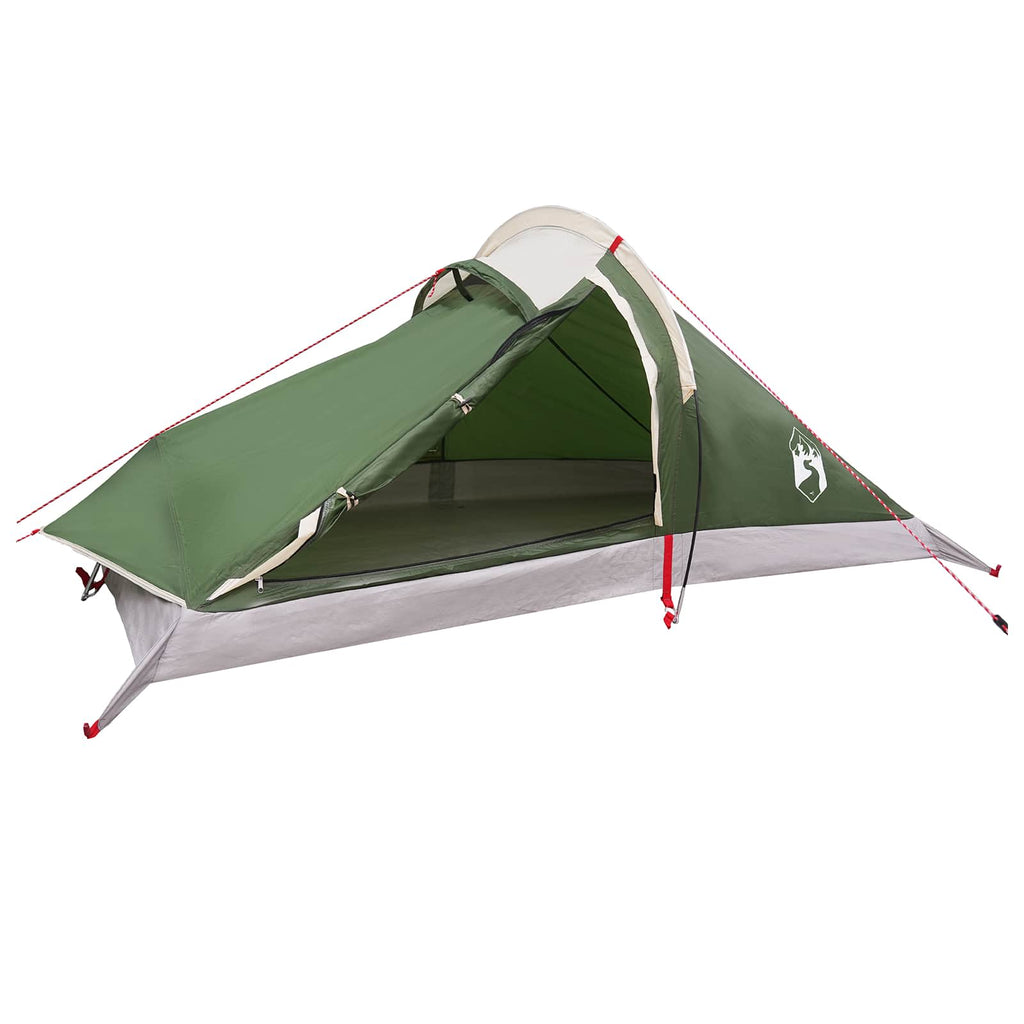 Tents Backpacking Tent Green 4-Person 185T Polyester Pu Coating Portable 260 cm