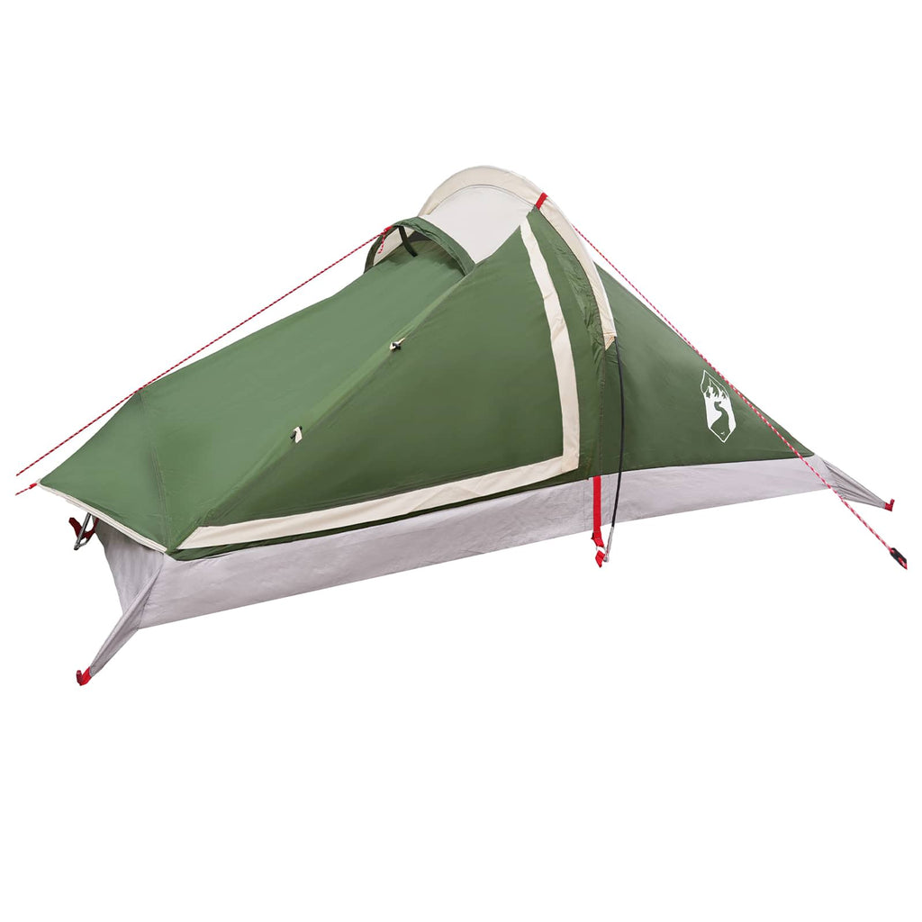 Tents Backpacking Tent Green 4-Person 185T Polyester Pu Coating Portable 260 cm