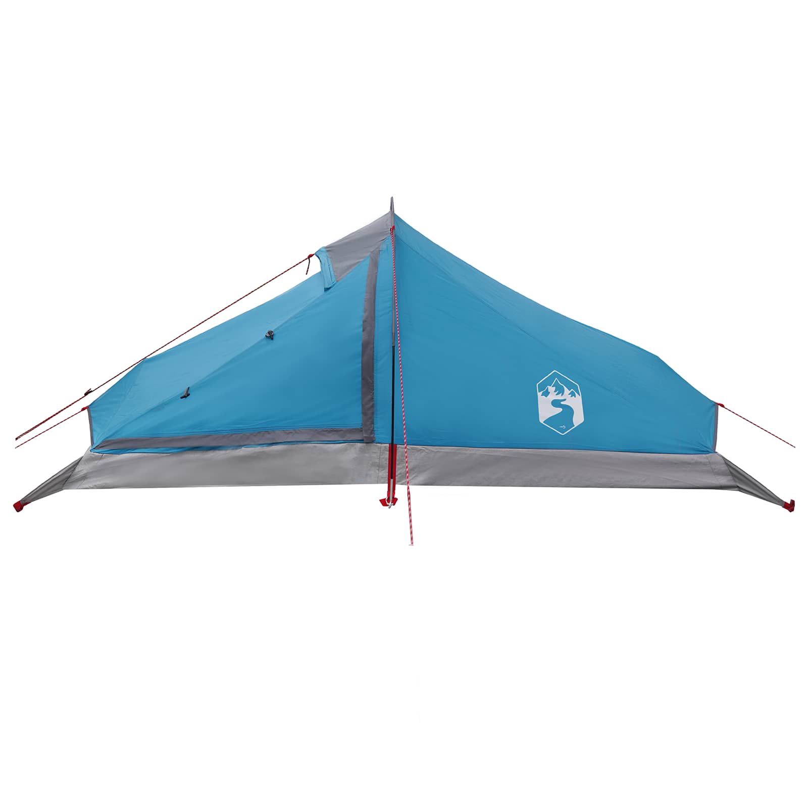 Backpacking Tent Blue 4-Person 185T Polyester With Pu Coating
