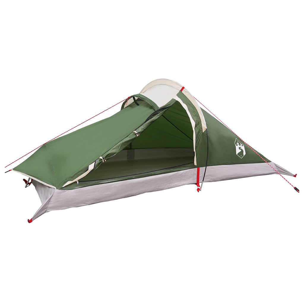 Backpacking Tent Green 2-Person 185T Polyester With Pu Coating