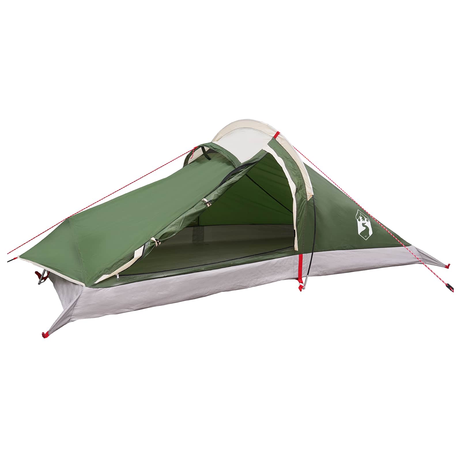 Backpacking Tent Green 2-Person 185T Polyester With Pu Coating