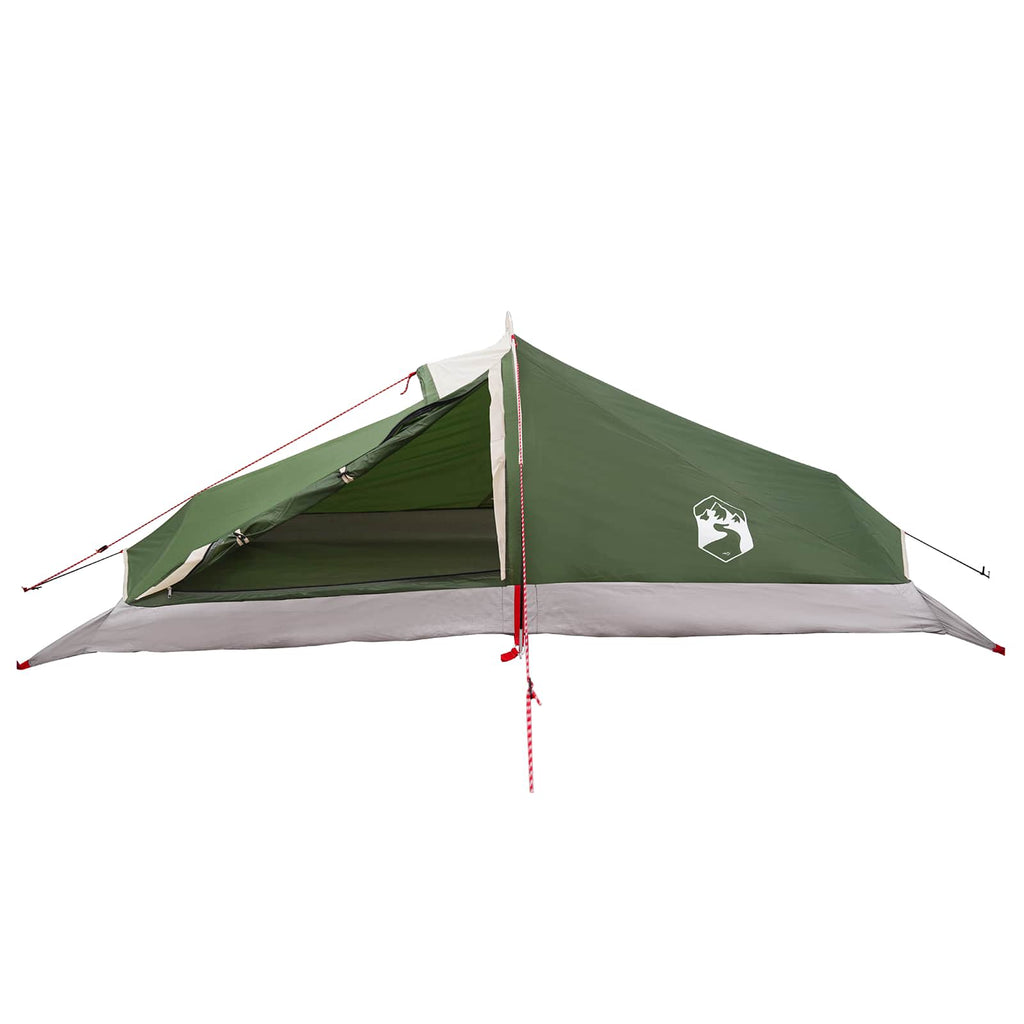 Backpacking Tent Green 2-Person 185T Polyester With Pu Coating