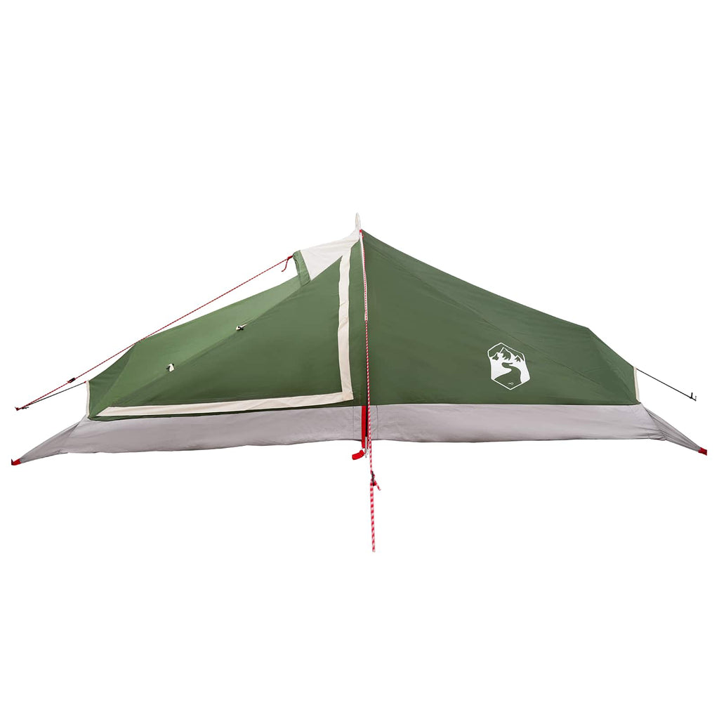 Backpacking Tent Green 2-Person 185T Polyester With Pu Coating