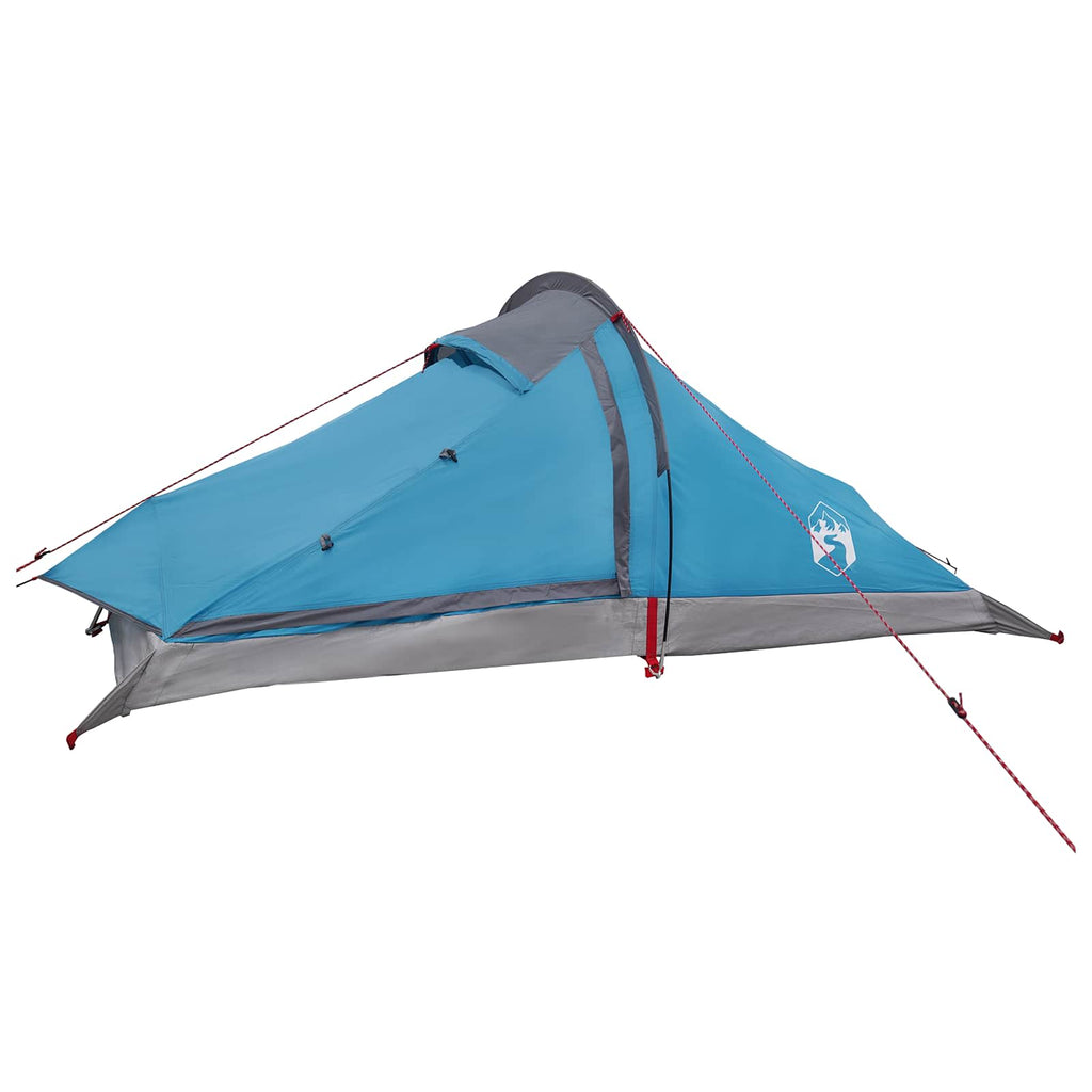 Tents Backpacking Tent Blue 2-Person 185T Polyester Pu Coating Portable 246 cm