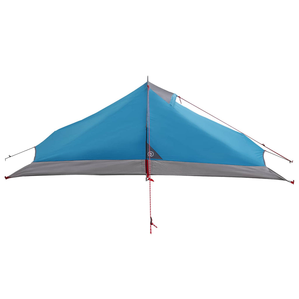 Tents Backpacking Tent Blue 2-Person 185T Polyester Pu Coating Portable 246 cm