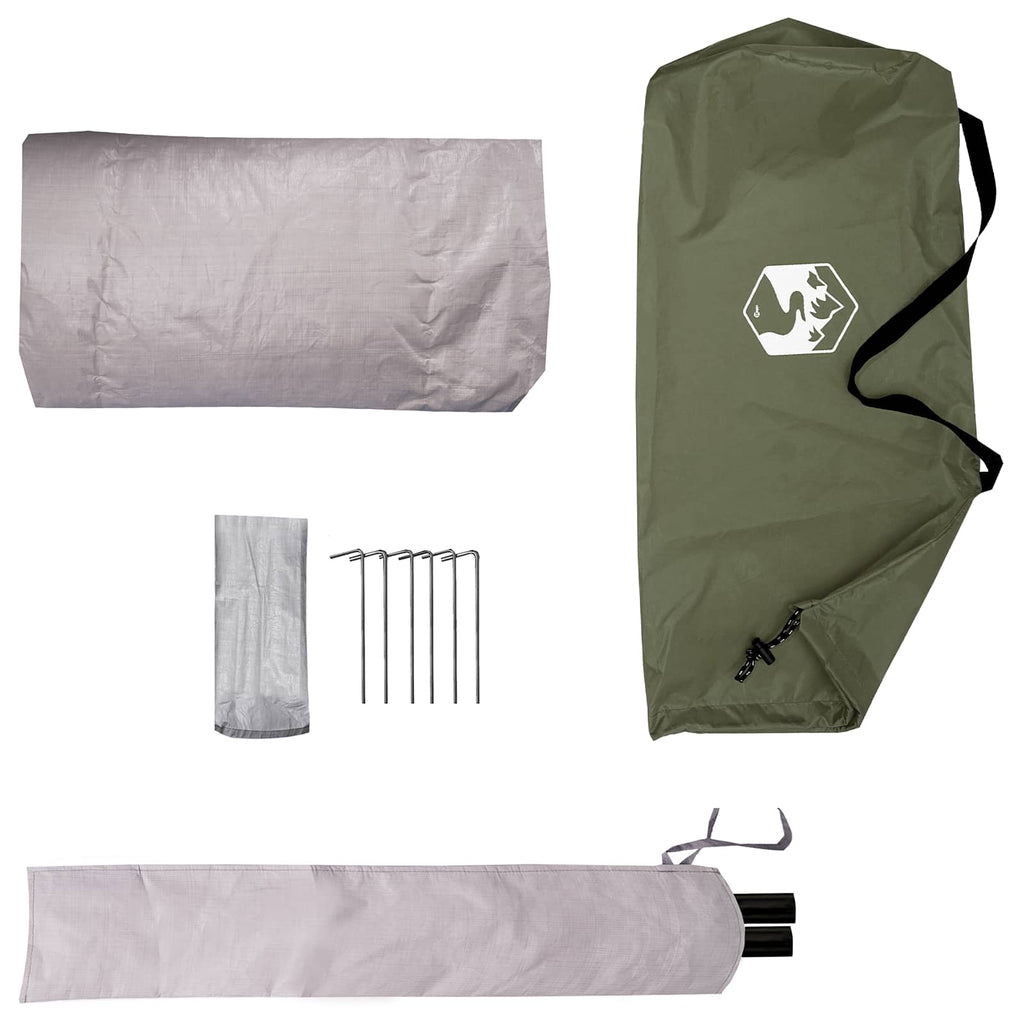 Backpacking Tent Olive Green 4-Person