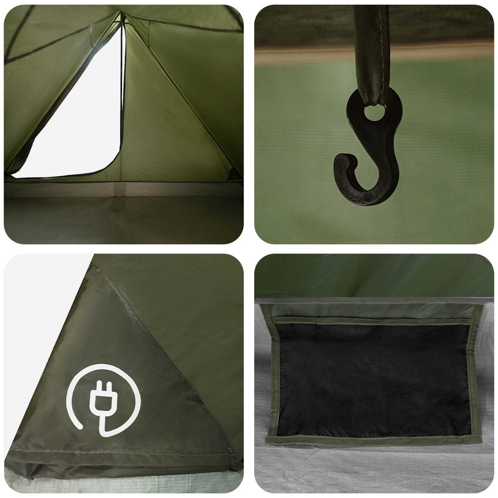 Backpacking Tent Olive Green 4-Person