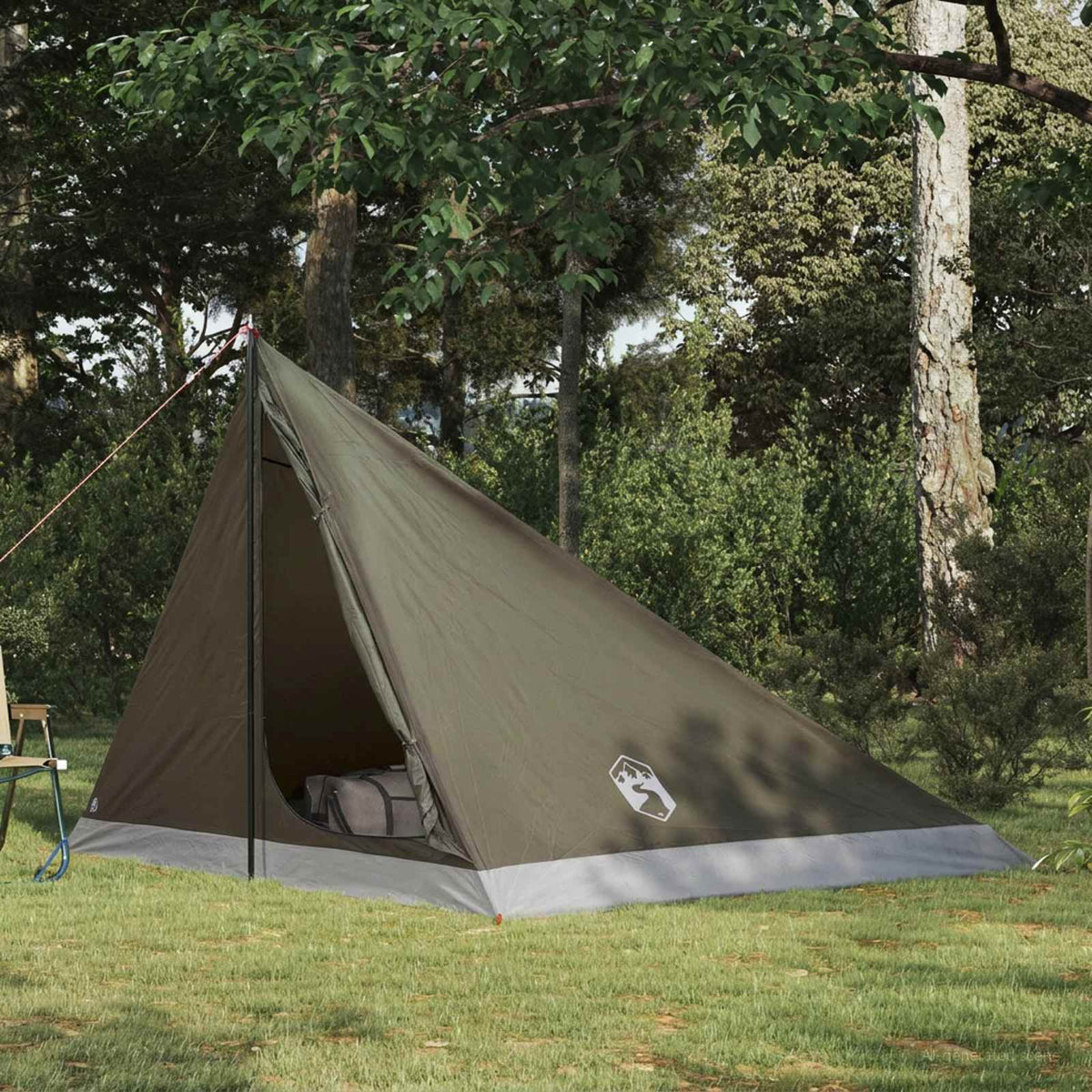 Tents Backpacking Tent Brown Grey 4-Person Brown and grey Portable 248 cm