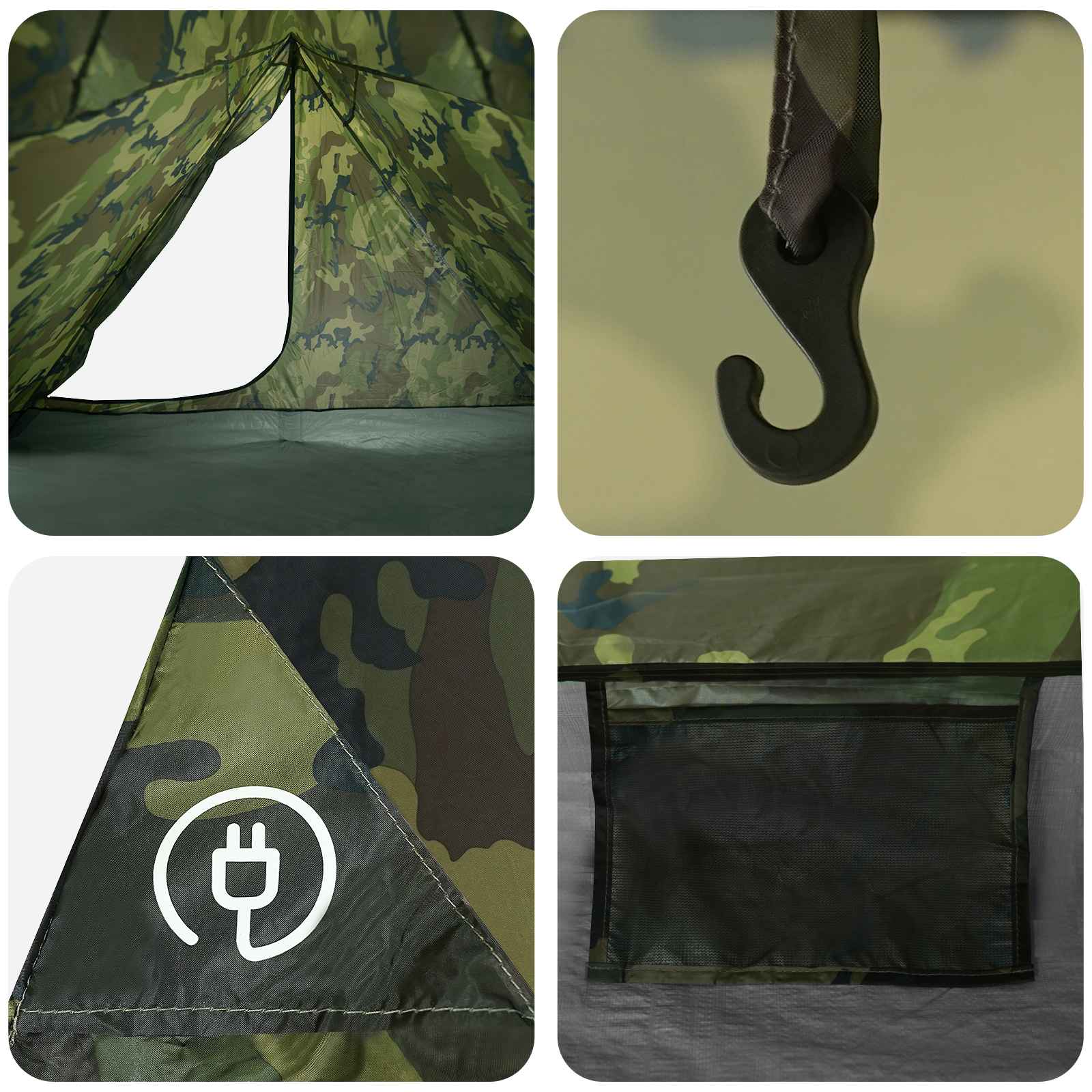 Backpacking Tent Camouflage 4-Person