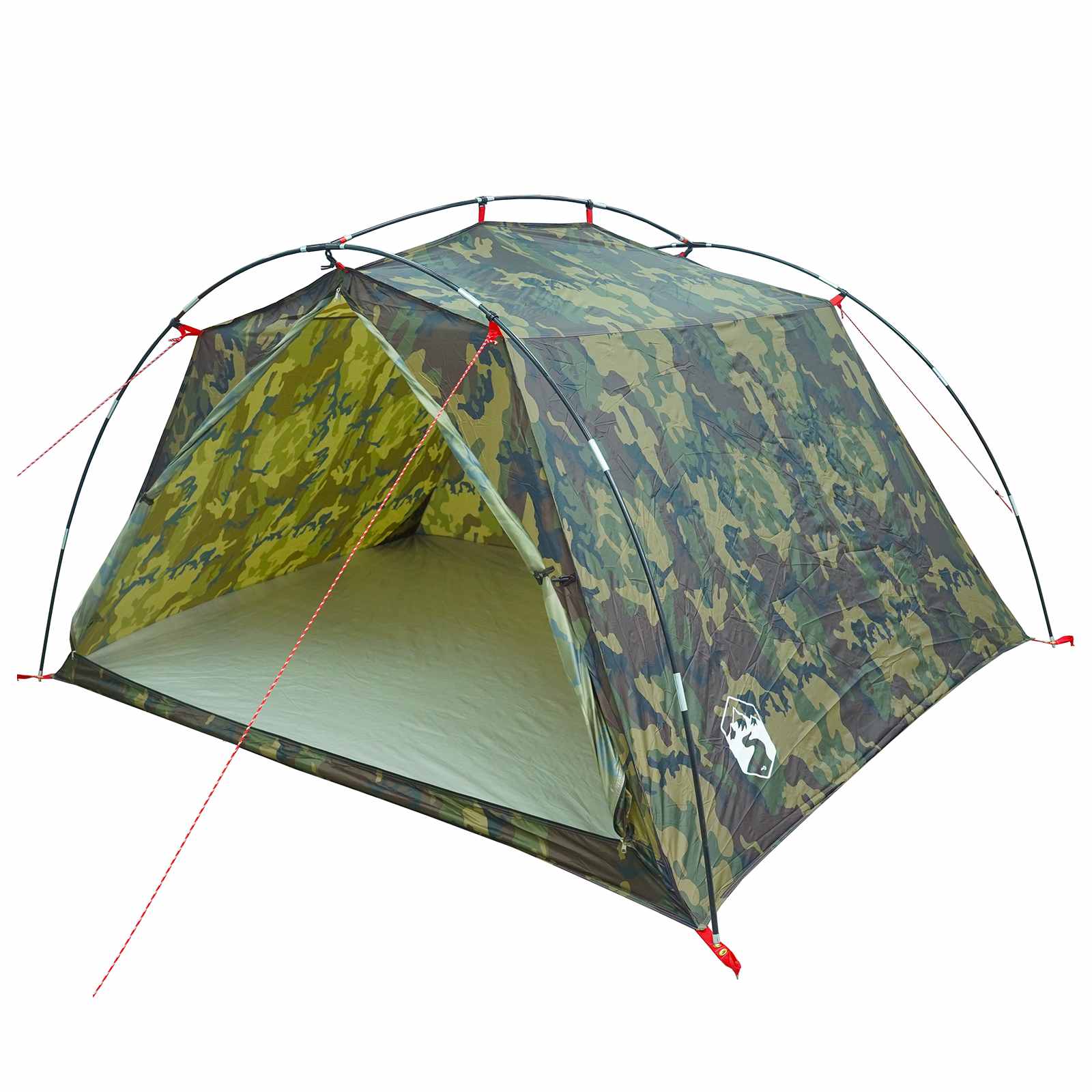 Tunnel Tent Camouflage 4-Person 185T Polyester With Pu Coating