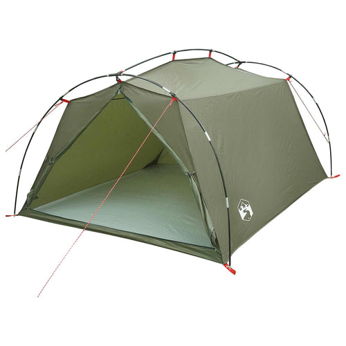 Tunnel Tent Olive Green 2-Person 185T Polyester With Pu Coating