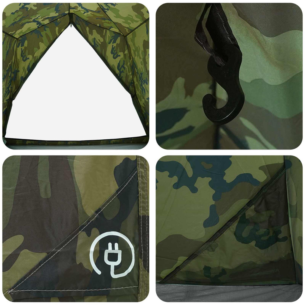 Tunnel Tent Camouflage 2-Person 185T Polyester With Pu Coating