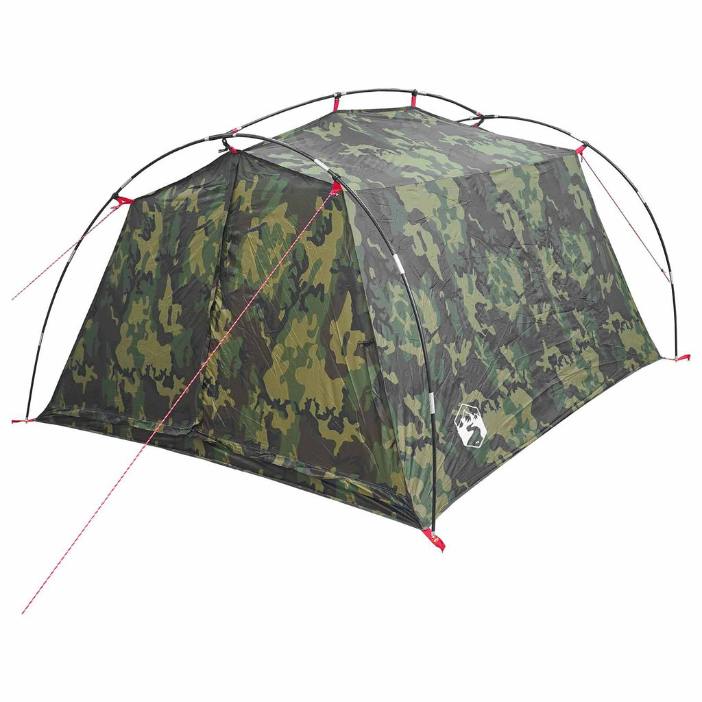 Tunnel Tent Camouflage 2-Person 185T Polyester With Pu Coating