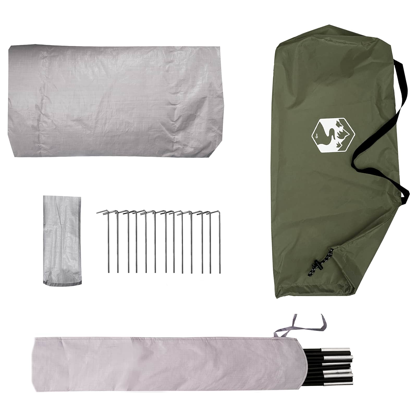 Backpacking Tent Olive Green 4-Person