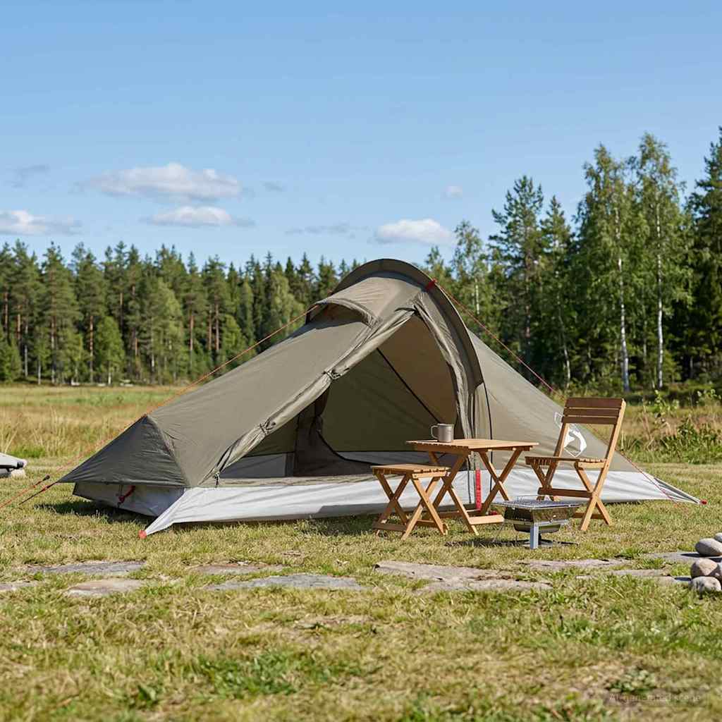 Tents Backpacking Tent Brown Grey 4-Person Brown And Grey Portable 260 Cm Brown