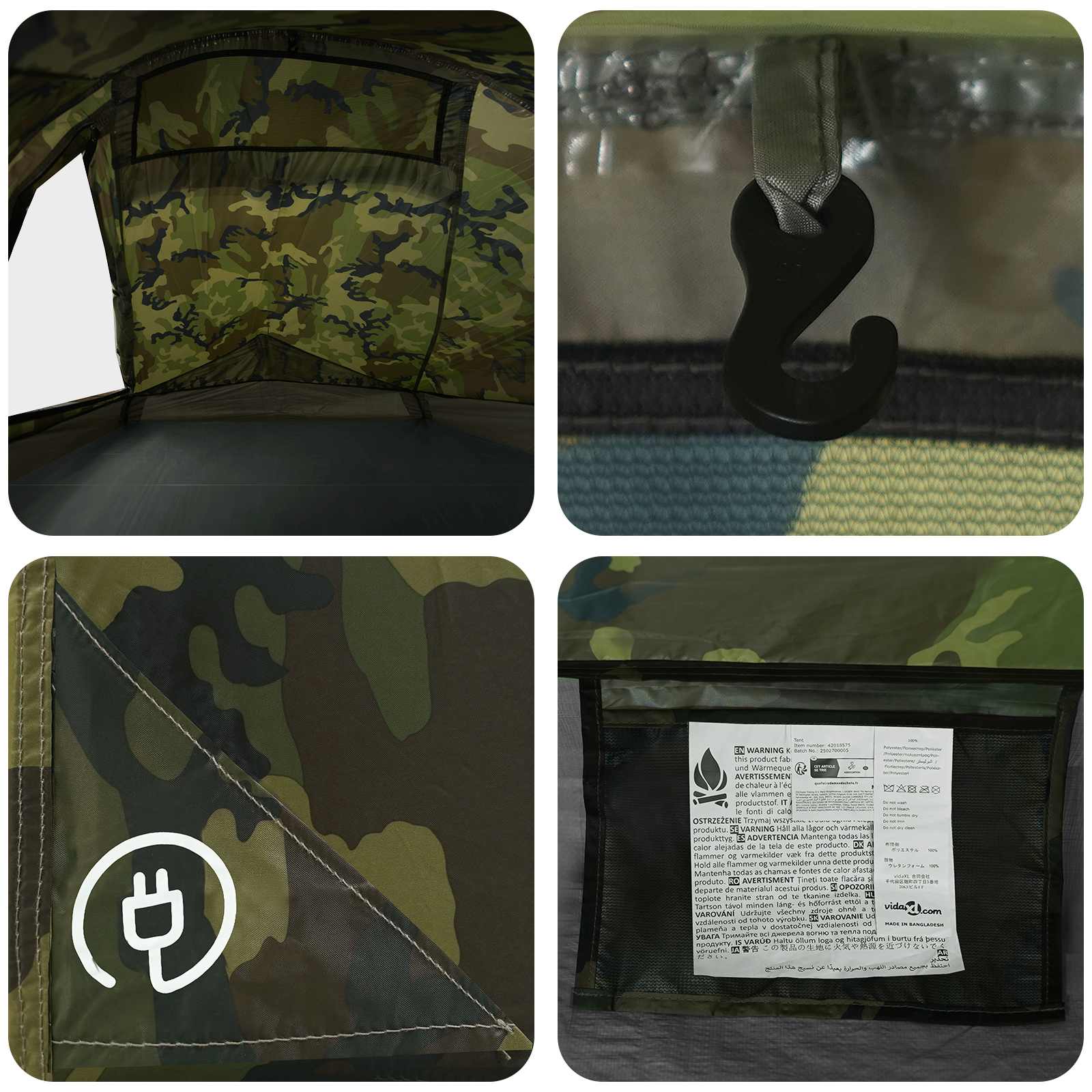 Backpacking Tent Camouflage 4-Person