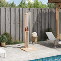 Outdoor Shower Natural 75 X 76 X 217 Cm Solid Pine Wood