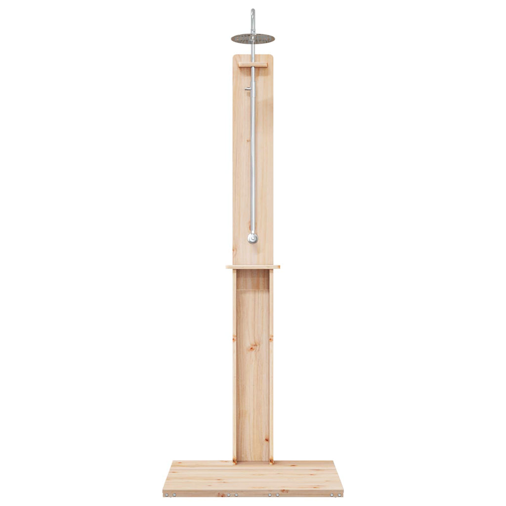 Outdoor Shower Natural 75 X 76 X 217 Cm Solid Pine Wood