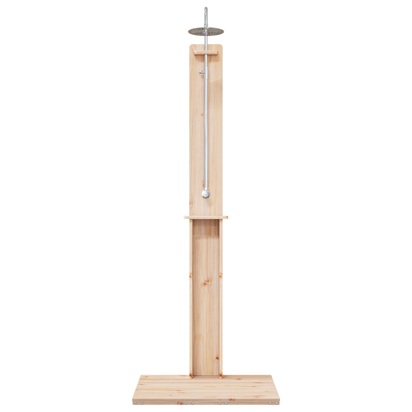 Outdoor Shower Natural 75 X 76 X 217 Cm Solid Pine Wood