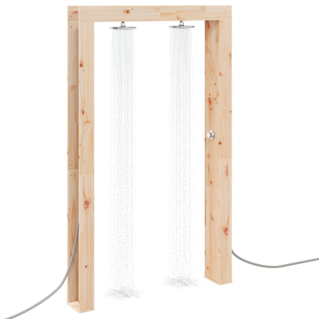 Outdoor Shower Natural 137 X 23 X 226 Cm Solid Pine Wood