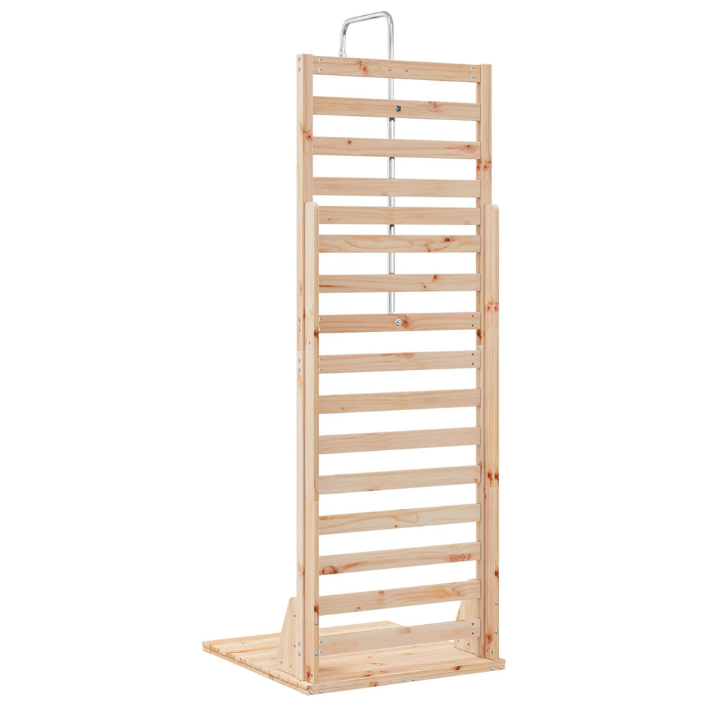 Outdoor Shower 225 Cm Solid Pine Wood And Stainless Steel