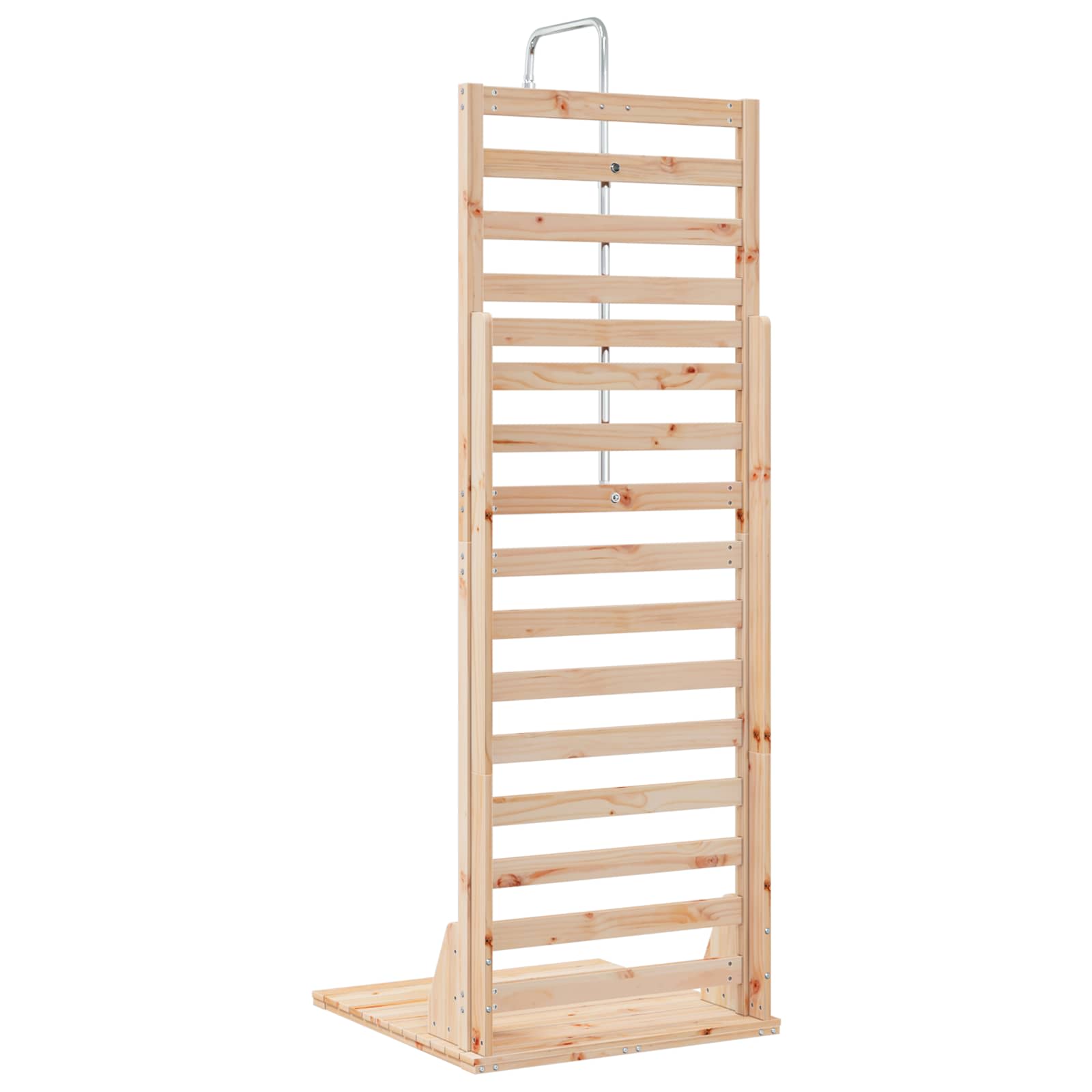 Outdoor Shower 225 Cm Solid Pine Wood And Stainless Steel