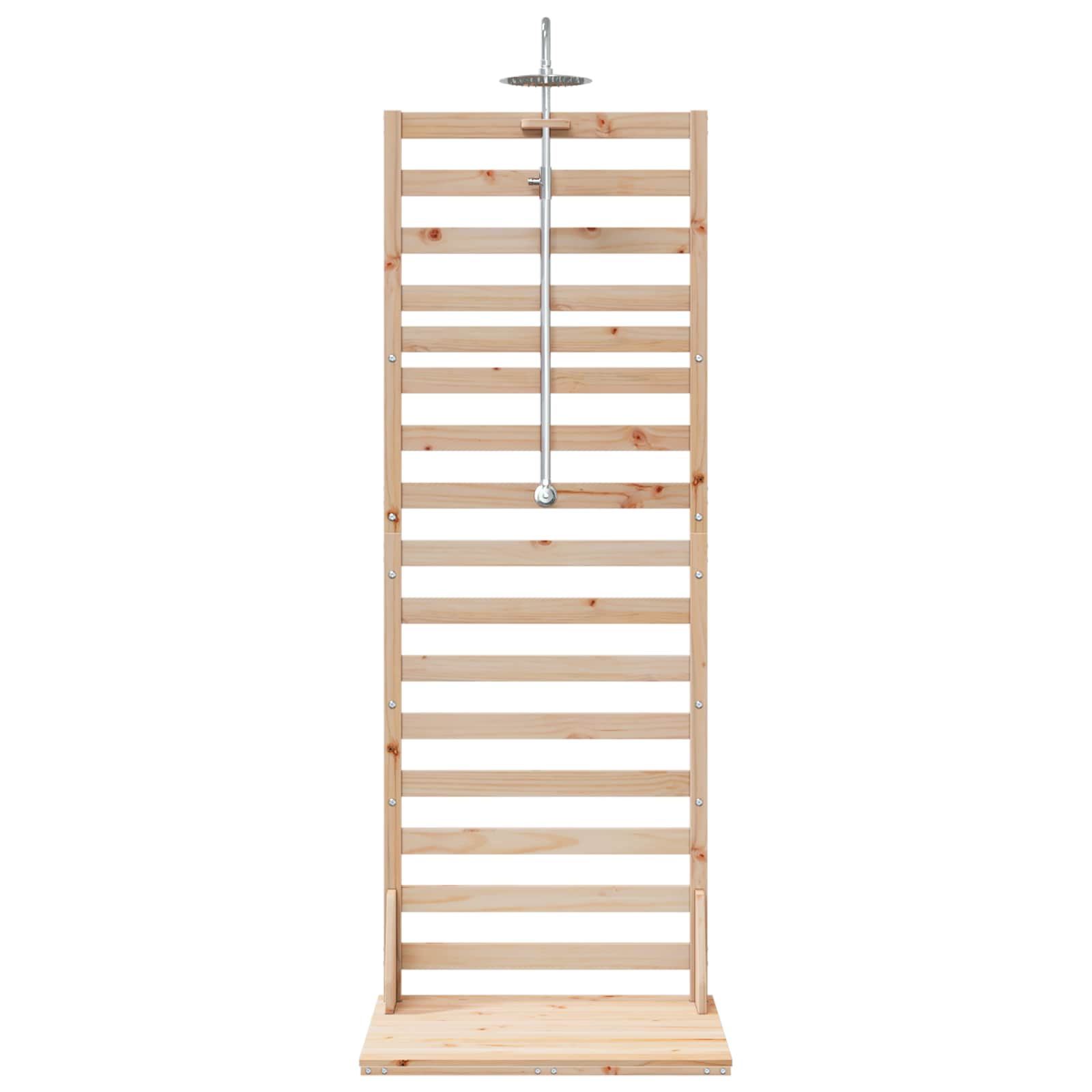 Outdoor Shower 225 Cm Solid Pine Wood And Stainless Steel