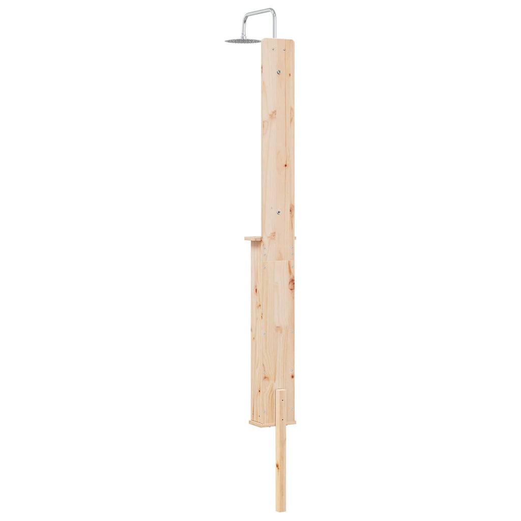 Pool & Spa Accessories Outdoor Shower Natural 24 X 19 246 Cm Solid Pine Wood LED