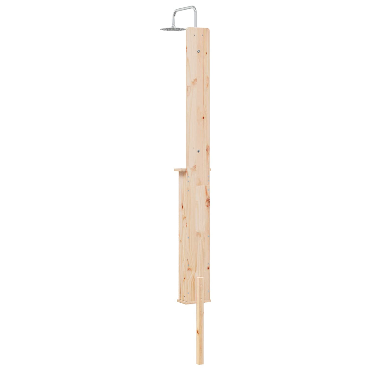 Pool & Spa Accessories Outdoor Shower Natural 24 X 19 246 Cm Solid Pine Wood LED