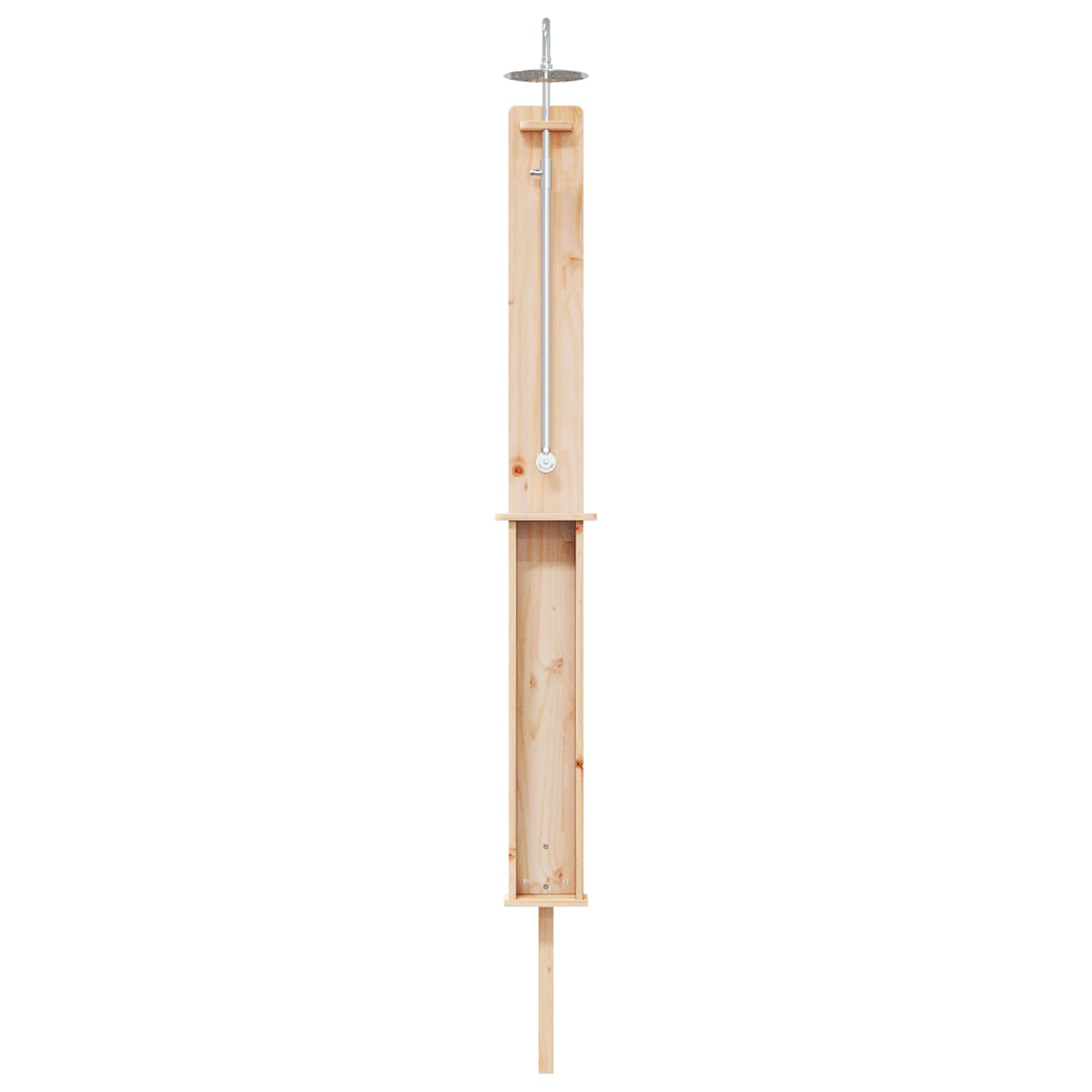 Outdoor Shower Natural 24 X 19 X 246 Cm Solid Pine Wood