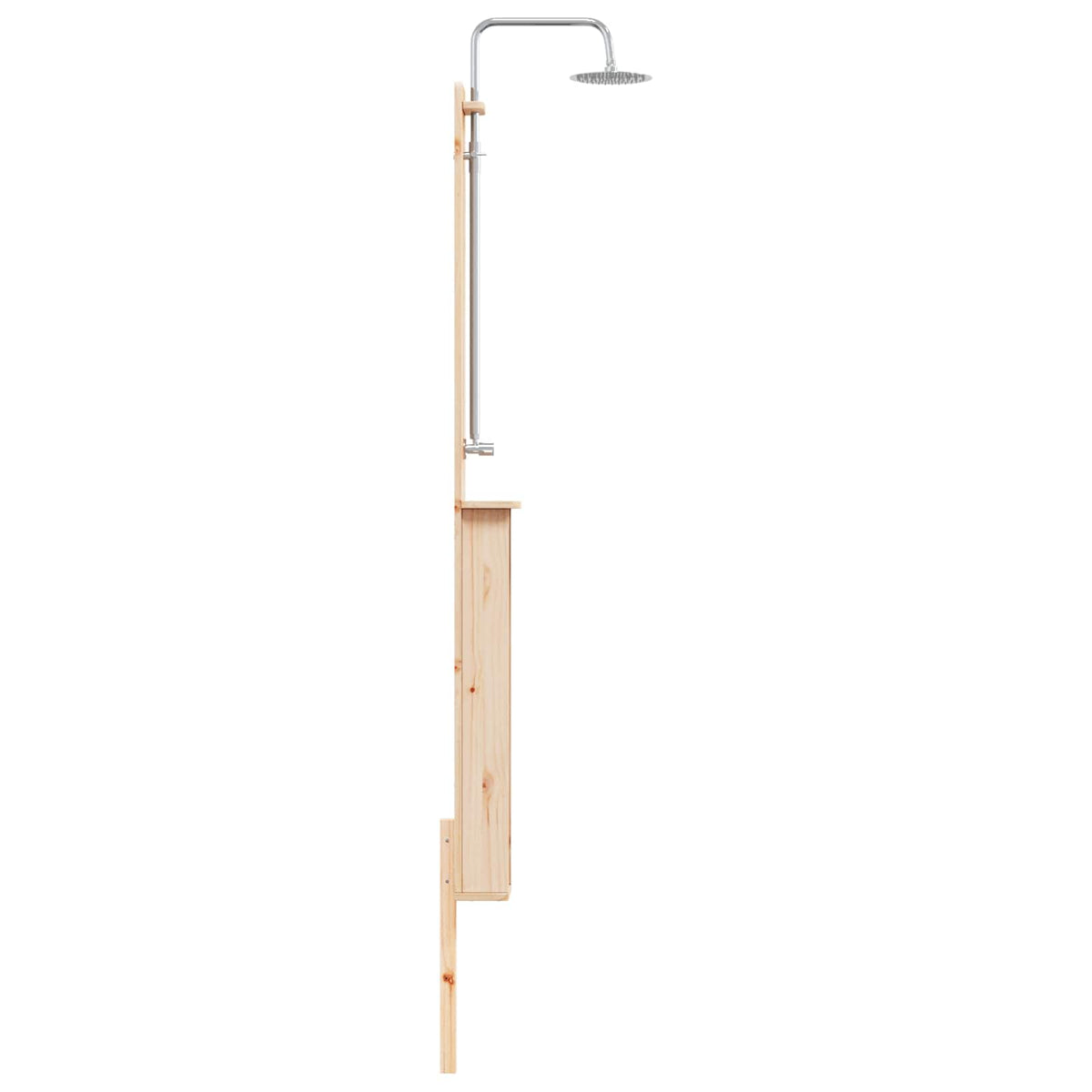 Pool & Spa Accessories Outdoor Shower Natural 24 X 19 246 Cm Solid Pine Wood LED