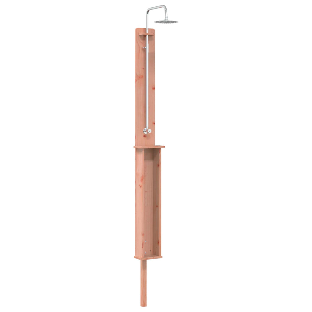 Outdoor Shower 246 Cm Solid Douglas Wood And Stainless Steel
