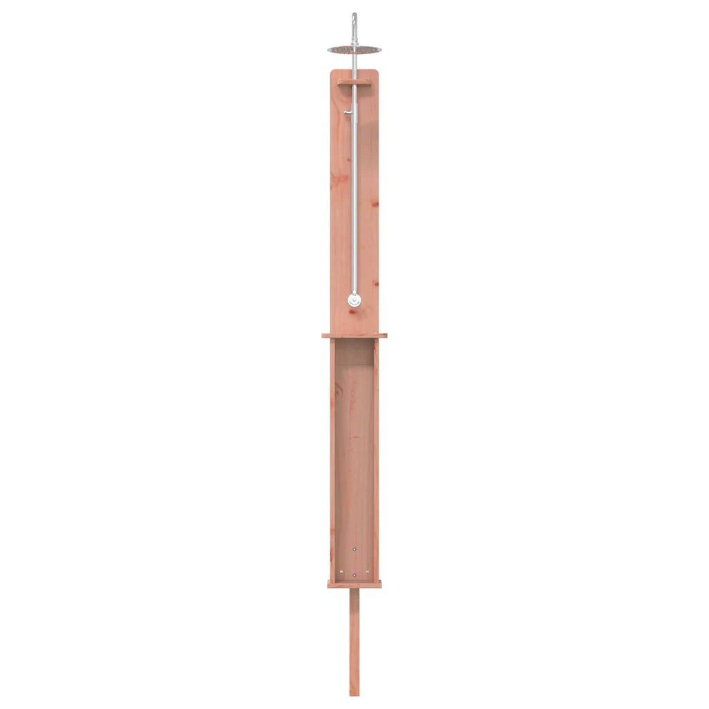 Outdoor Shower 246 Cm Solid Douglas Wood And Stainless Steel