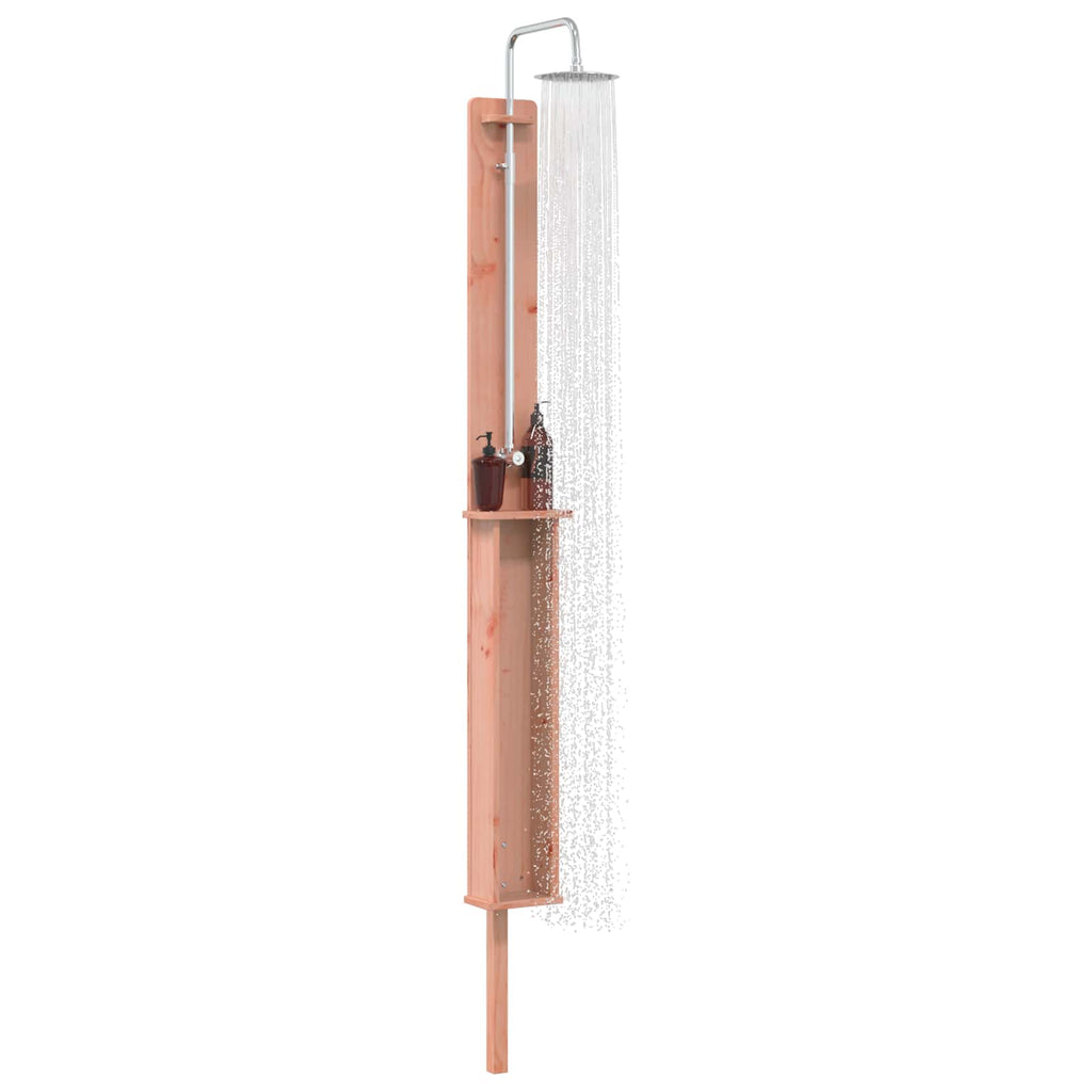 Outdoor Shower 246 Cm Solid Douglas Wood And Stainless Steel
