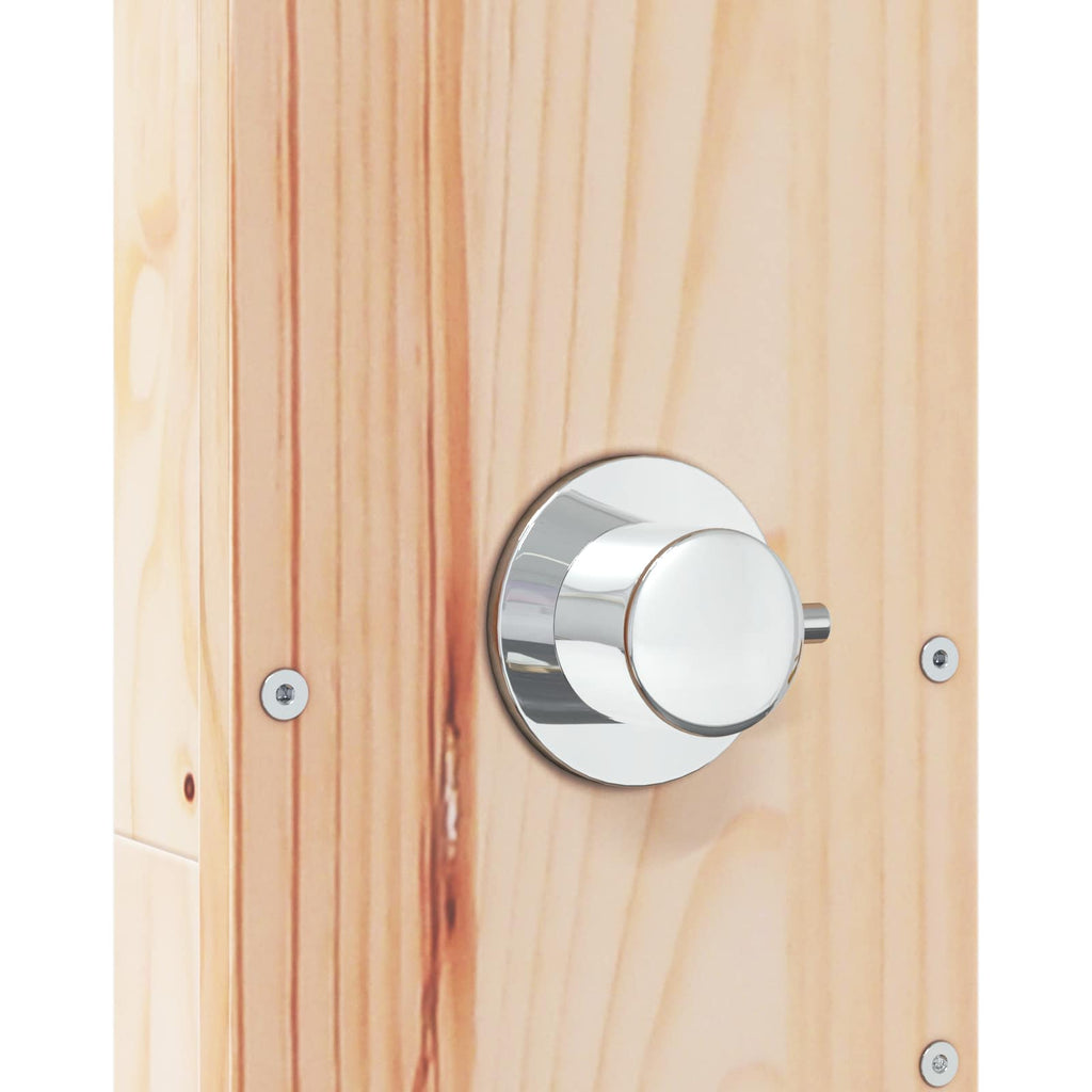 Outdoor Shower 210 Cm Solid Pine Wood And Stainless Steel White
