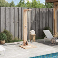 Outdoor Shower 210 Cm Solid Pine Wood And Stainless Steel White