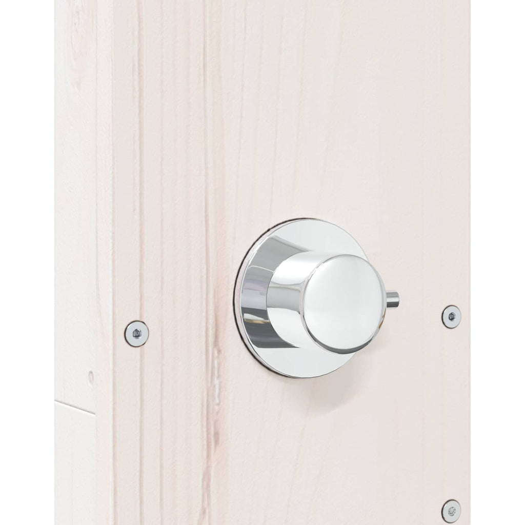 Outdoor Shower 210 Cm Solid Pine Wood And Stainless Steel White