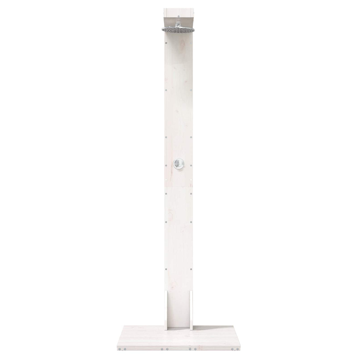 Outdoor Shower 210 Cm Solid Pine Wood And Stainless Steel White