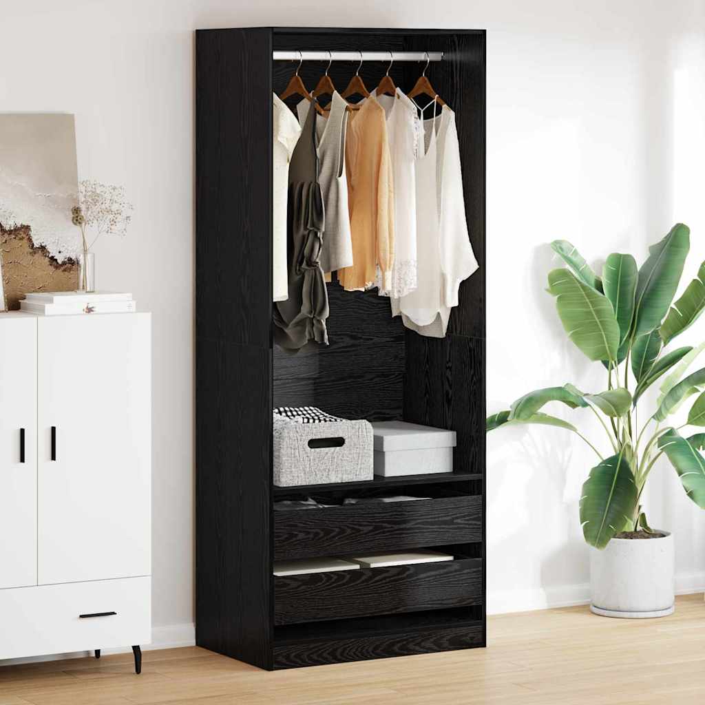 Wardrobe With Drawer Engineered Wood