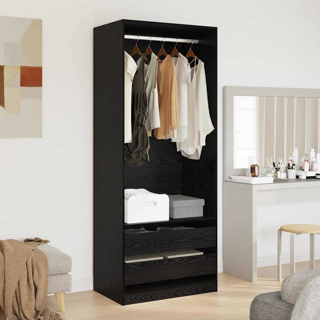 Wardrobe With Drawer Engineered Wood