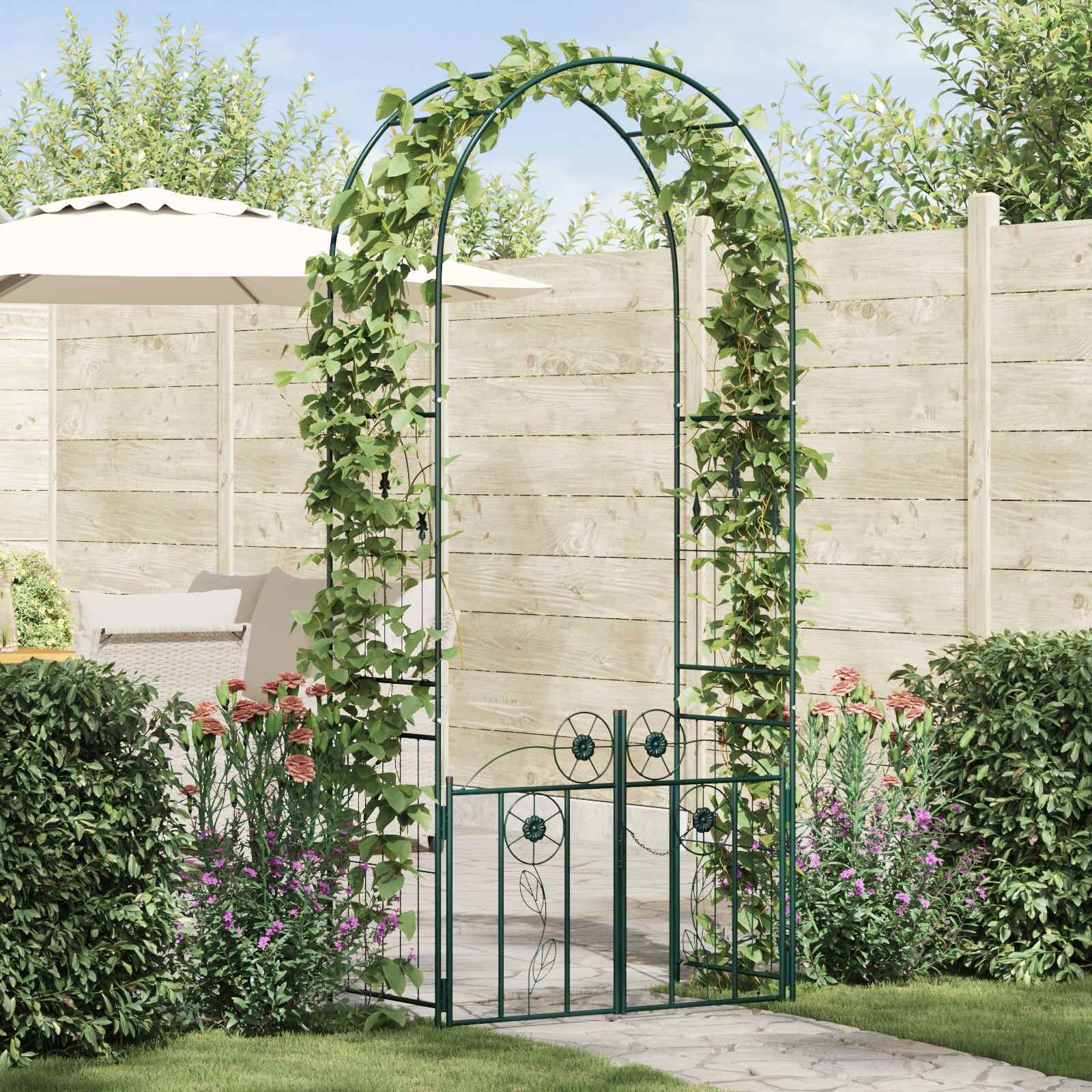 Garden Arch With Lock 203 X 50 X 218 Cm