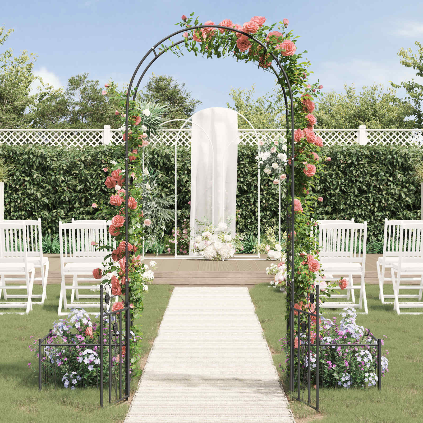 Garden Arch With Lock 203 X 50 X 218 Cm