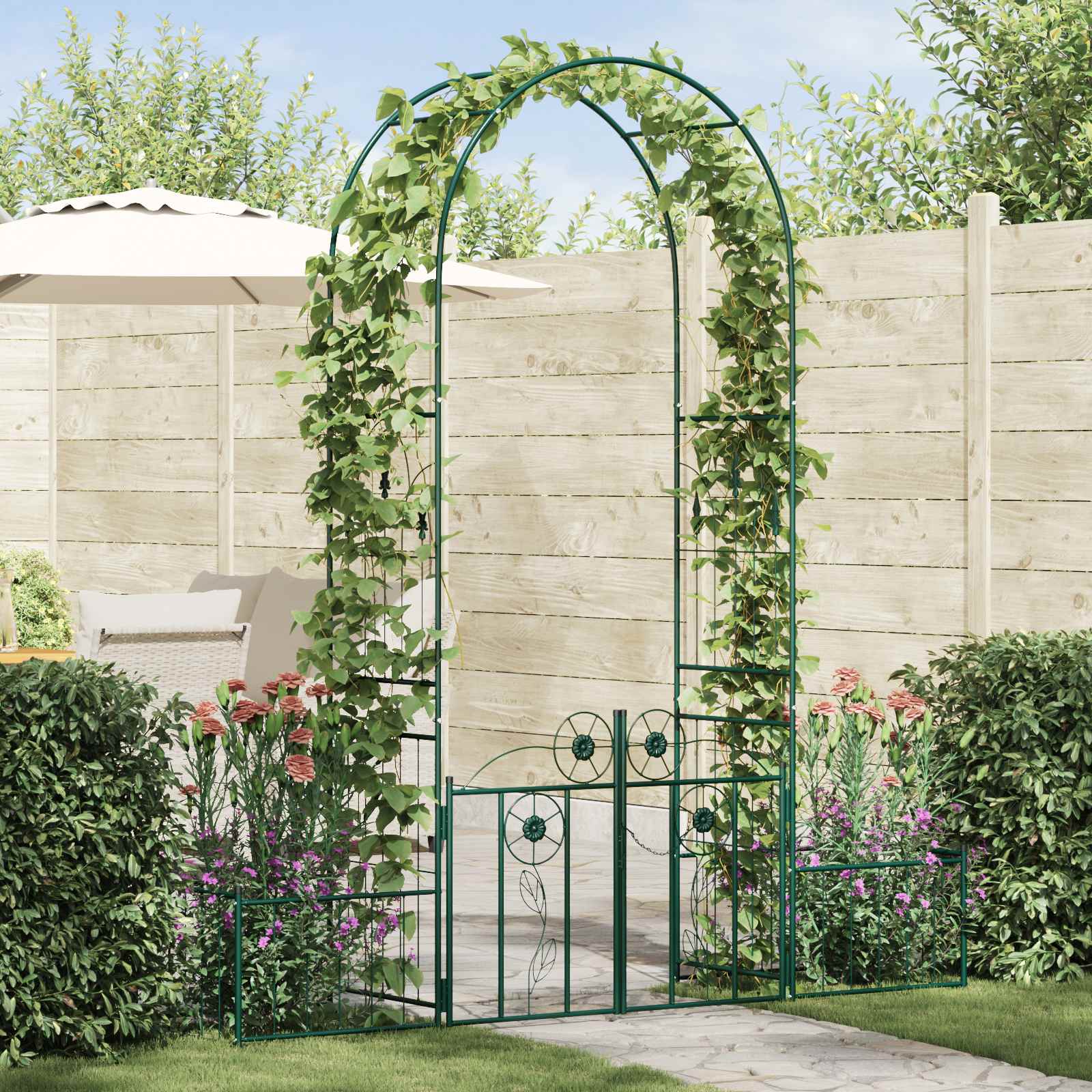 Garden Arch With Lock 203 X 50 X 218 Cm